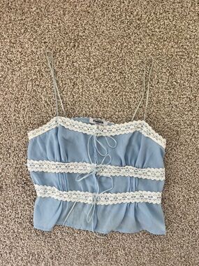 Lace Chiffon Tie Cami